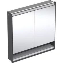   Geberit One tükrös szekrény polccal és ComfortLight világítással 90 cm, matt fekete 505.823.00.7