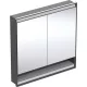 Geberit One tükrös szekrény polccal és ComfortLight világítással 90 cm, matt fekete 505.823.00.7