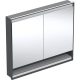 Geberit One tükrös szekrény polccal és ComfortLight világítással 105 cm, matt fekete 505.824.00.7