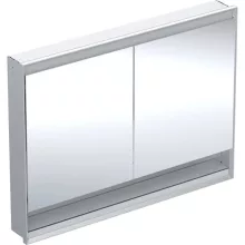   Geberit One tükrös szekrény polccal és ComfortLight világítással 120 cm, eloxált alumínium 505.825.00.1