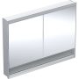 Geberit One tükrös szekrény polccal és ComfortLight világítással 120 cm, eloxált alumínium 505.825.00.1