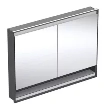   Geberit One tükrös szekrény polccal és ComfortLight világítással 120 cm, matt fekete 505.825.00.7