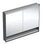 Geberit One tükrös szekrény polccal és ComfortLight világítással 120 cm, matt fekete 505.825.00.7