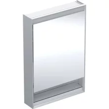  Geberit One tükrös szekrény nyitott polccal és világítással 60x90 cm, balos ajtóval, alumínium 505.830.00.1