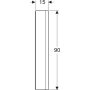 Geberit One tükrös szekrény nyitott polccal és világítással 60x90 cm, jobbos ajtóval, alumínium 505.831.00.1