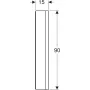 Geberit One tükrös szekrény nyitott polccal és világítással 90x90 cm, két ajtóval, fehér 505.833.00.2