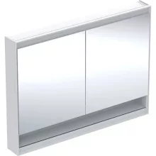   Geberit One tükrös szekrény nyitott polccal és világítással 120x90 cm, két ajtóval, fehér 505.835.00.2