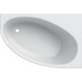 Geberit Selnova 140x100 cm aszimmetrikus fürdőkád lábakkal, fényes fehér 554.271.01.1