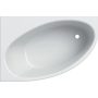 Geberit Selnova 150x100 cm aszimmetrikus fürdőkád lábakkal, fényes fehér 554.272.01.1