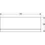 Geberit Selnova Square 160x58 cm balos előlap aszimmetrikus fürdőkádhoz, fényes fehér 554.891.01.1
