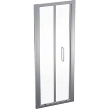   Geberit Geo összecsukható ajtó 76x190 cm, átlátszó üveggel, Reflex bevonat, ezüst profillal 560.106.00.2