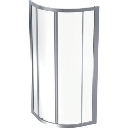 Geberit GEO sarok zuhanykabin 80x190 cm átlátszó üveggel, Reflex bevonat, ezüst profil 560.111.00.2