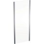 Geberit Geo fix oldalfal 80x190 cm, átlátszó üveggel, Reflex bevonattal, ezüst profillal 560.117.00.2