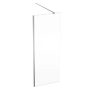 Geberit GEO Walk-In fix oldalfal 80x200 cm átlátszó üveg, Reflex bevonat, ezüst profillal 560.119.00.2