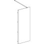 Geberit GEO Walk-In fix oldalfal 80x200 cm átlátszó üveg, Reflex bevonat, ezüst profillal 560.119.00.2