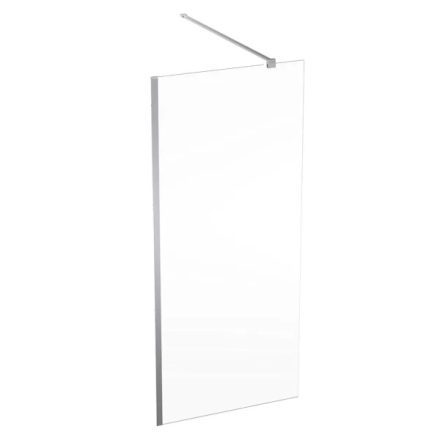 Geberit GEO Walk-In fix oldalfal 90x200 cm átlátszó üveg, Reflex bevonat, ezüst profillal 560.129.00.2