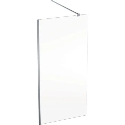 Geberit GEO Walk-In fix oldalfal 100x200 cm átlátszó üveg, Reflex bevonat, ezüst profillal 560.139.00.2