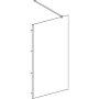 Geberit GEO Walk-In fix oldalfal 110x200 cm átlátszó üveg, Reflex bevonat, ezüst profillal 560.149.00.2