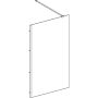 Geberit GEO Walk-In fix oldalfal 120x200 cm átlátszó üveg, Reflex bevonat, ezüst profillal 560.159.00.2