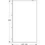 Geberit GEO Walk-In fix oldalfal 120x200 cm átlátszó üveg, Reflex bevonat, ezüst profillal 560.159.00.2