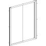 Geberit Geo tolóajtó 150x190 cm, átlátszó üveggel, Reflex bevonattal, ezüst profillal 560.173.00.2
