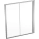 Geberit Geo tolóajtó 170x190 cm, átlátszó üveggel, Reflex bevonattal, ezüst profillal 560.193.00.2