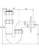 McAlpine mosdó csőszifon 1-1/4x32mm HC4PF-32