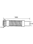 McAlpine Jollyflex flexibilis bekötőcső 5/4-32mm, 45-100 cm HCFLX-CCB1