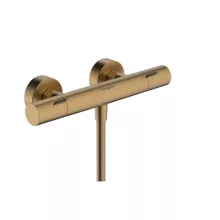 Hansgrohe Ecostat Fine termosztátos zuhanycsaptelep elegáns szálcsiszolt bronz felülettel.