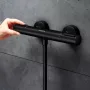 Hansgrohe Ecostat Fine falsíkon kívüli zuhanytermosztát, szálcsiszolt fekete króm kivitelben.