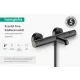 Hansgrohe Ecostat Fine termosztátos kádcsaptelep elegáns szálcsiszolt fekete króm felülettel.