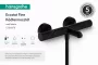 Hansgrohe Ecostat Fine termosztátos kádcsaptelep modern matt fekete felülettel.