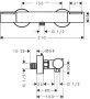 Hansgrohe Ecostat Element Zuhanytermosztát, szálcsiszolt bronz 13346140