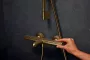 Hansgrohe Ecostat Element termosztátos kádcsaptelep elegáns szálcsiszolt bronz felülettel.