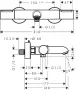 Hansgrohe Ecostat Element Kádtermosztát, szálcsiszolt bronz 13347140