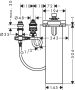 Hansgrohe Alaptest 3-lyukú, kádperemre szerelhető csaptelephez 13481180
