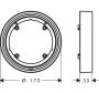 Hansgrohe ShowerSelect Comfort S hosszabbító rozetta 22 mm, szálcsiszolt fekete króm 13624340