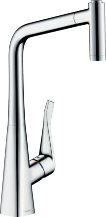 Hansgrohe Metris M71 konyhai csaptelep 320 kihúzható zuhanyfejjel EcoSmart króm 14780000