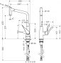 Hansgrohe Metris M71 konyhai csaptelep 320 kihúzható zuhanyfejjel EcoSmart króm 14780000