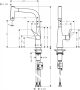 Hansgrohe Metris M71 rozsdamentes acél hatású konyhai csaptelep 220, kihúzható kifolyóval 14834800