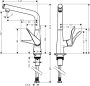 Hansgrohe Metris Select M71 króm konyhai csaptelep 14883000