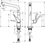Hansgrohe Metris Select M71 króm konyhai csaptelep 14883000