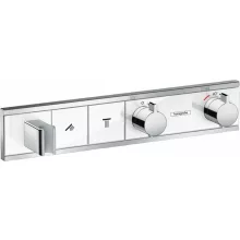   Hansgrohe RainSelect termosztát falsík alatti szereléshez, 2 fogyasztóhoz, króm/fehér 15355400