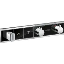   Hansgrohe RainSelect termosztát falsík alatti szereléshez, 2 fogyasztóhoz, króm/fekete 15355600
