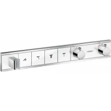   Hansgrohe RainSelect falsík alatti termosztátos csaptelep 4 fogyasztóhoz, króm/fehér 15357400