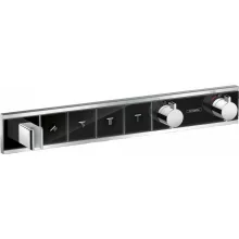   Hansgrohe RainSelect falsík alatti termosztátos csaptelep 4 fogyasztóhoz, króm/fekete 15357600