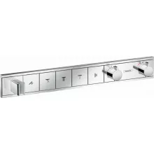   Hansgrohe RainSelect termosztátos zuhanycsaptelep, 5 fogyasztóhoz, króm 15358000