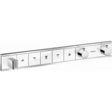   Hansgrohe RainSelect termosztátos zuhanycsaptelep, 5 fogyasztóhoz, króm/fehér 15358400
