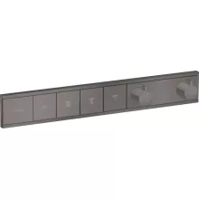   Hansgrohe RainSelect szálcsiszolt fekete/króm termosztát falsík alatti szereléshez 15382340