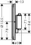 Hansgrohe ShowerSelect Comfort S falsík alatti 1 funkciós termosztát, szálcsiszolt bronz 15553140